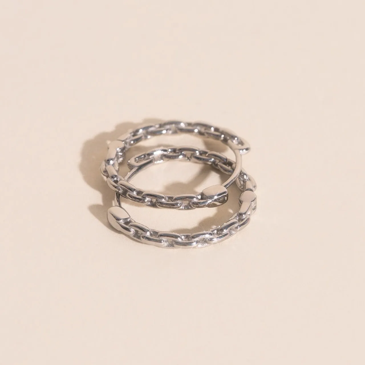 Chain Huggie Hoop Earrings sold by Modcloth product image thumbnail 4