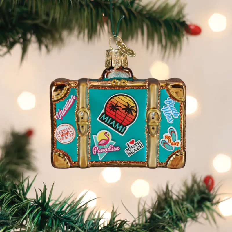 Miami Suitcase Ornament sold by Modcloth