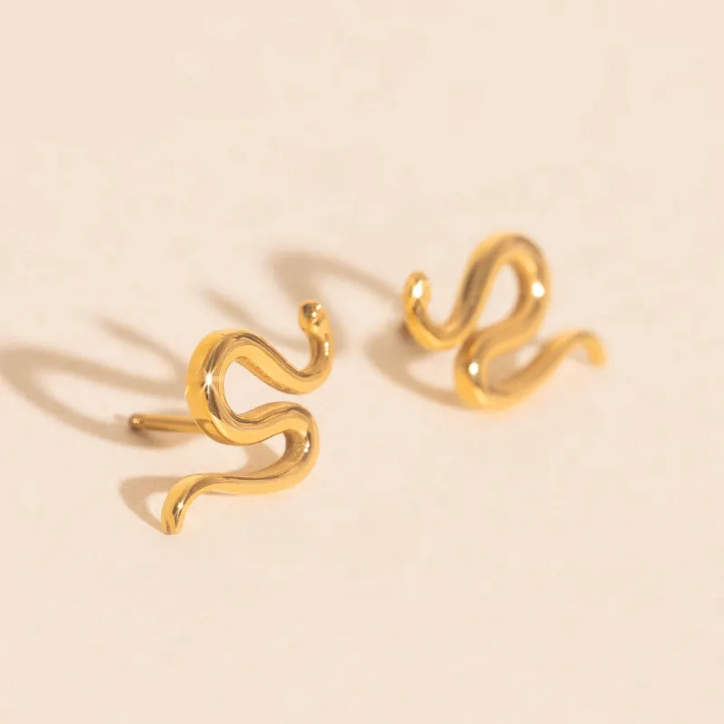 Snake Stud Earrings sold by Modcloth
