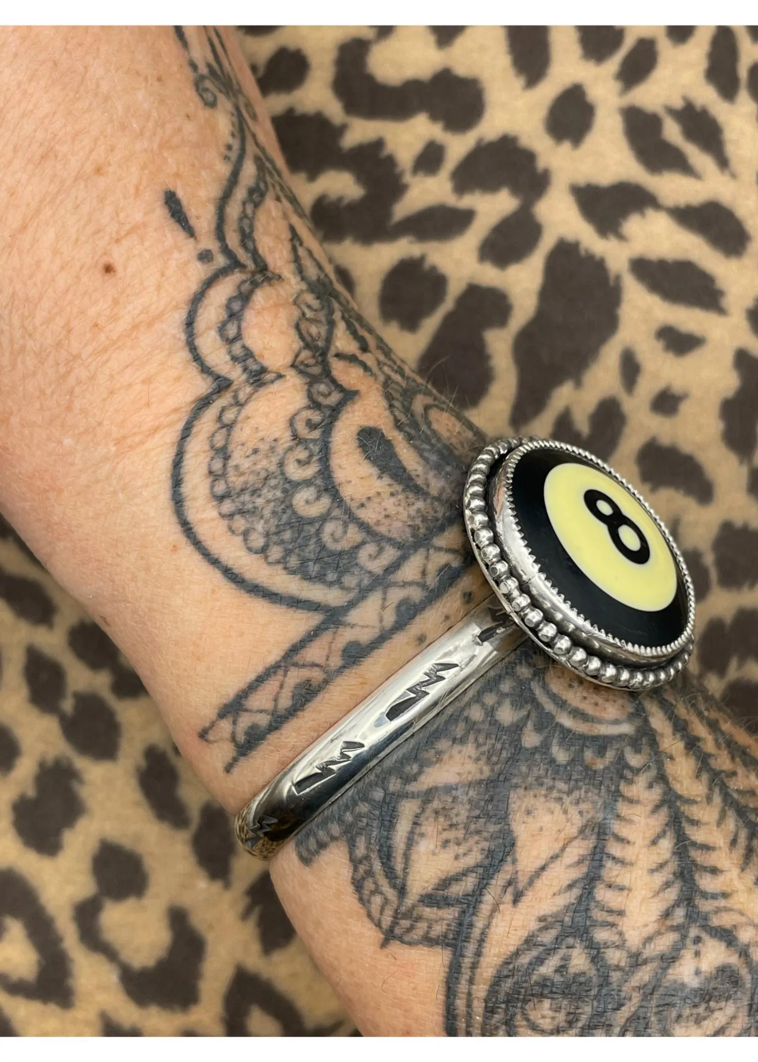 Billiard 8-Ball Cuff Bracelet Black sold by Modcloth product image thumbnail 2