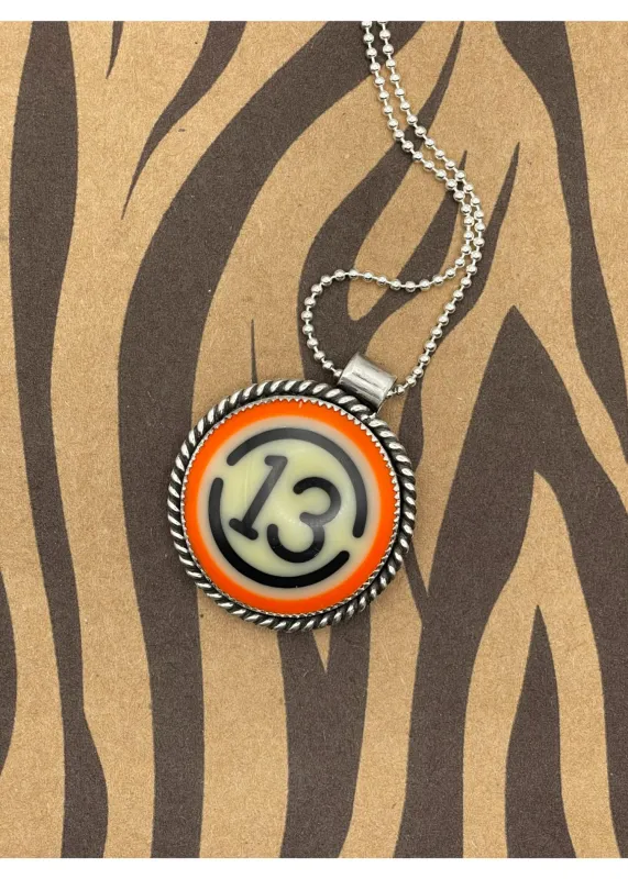 Retro Billiard Ball #13 Pendant Orange sold by Modcloth