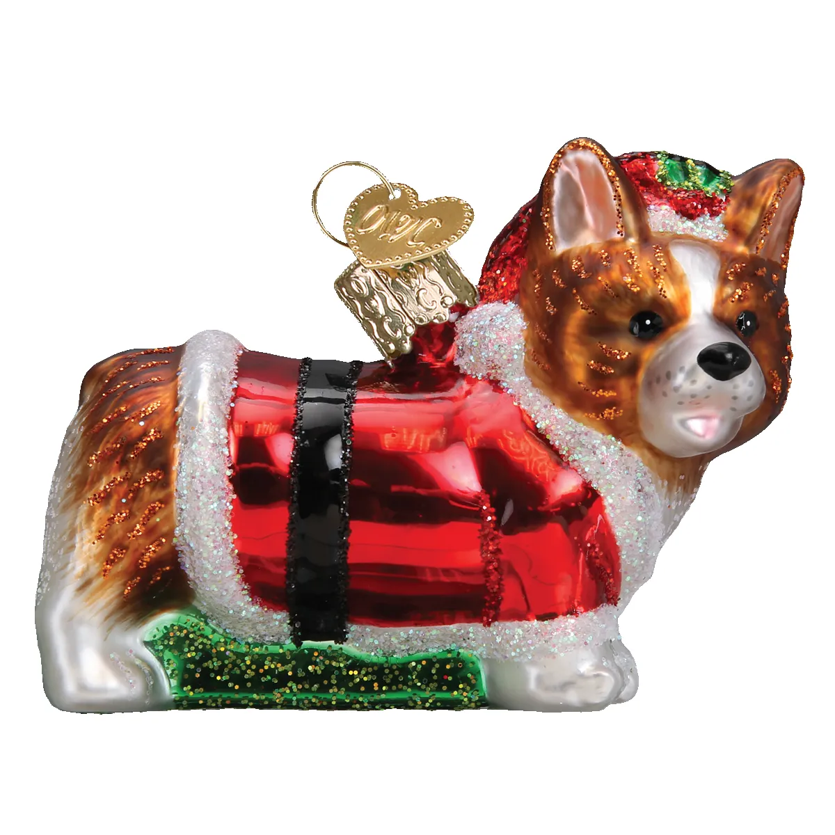Holly Hat Corgi Puppy Ornament sold by Modcloth product image thumbnail 3