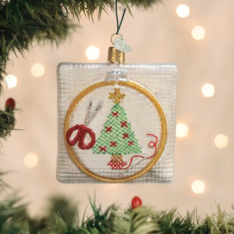 Christmas Cross Stitch Ornament sold by Modcloth