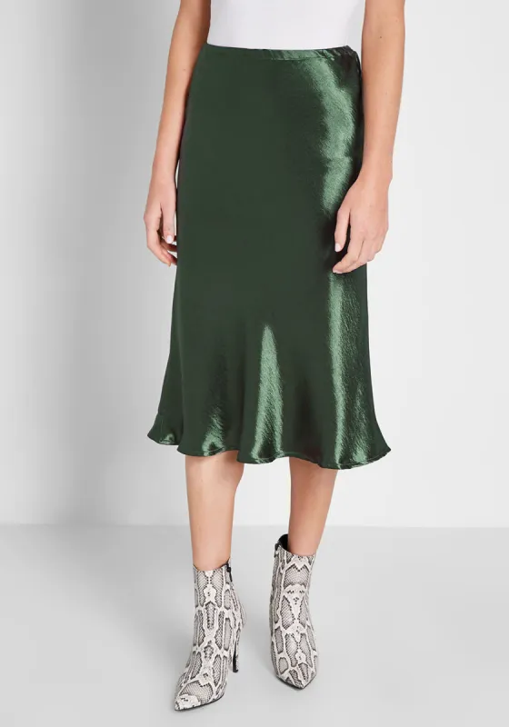 Smooth Like That Satin A-Line Skirt sold by Modcloth
