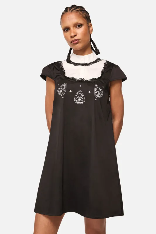 Seance Contrast Goth Mini Dress sold by Modcloth