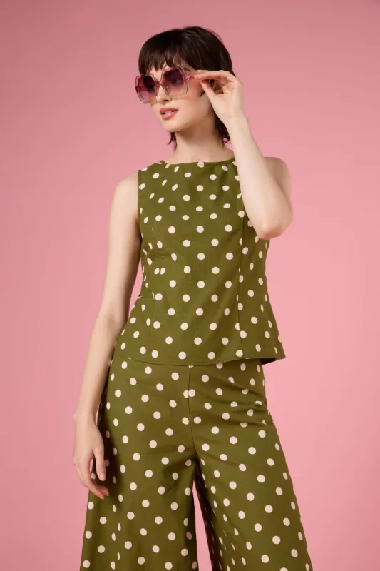 Polka Dot Shell Top sold by Modcloth
