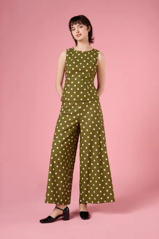 Polka Dot Wide Leg Pant sold by Modcloth