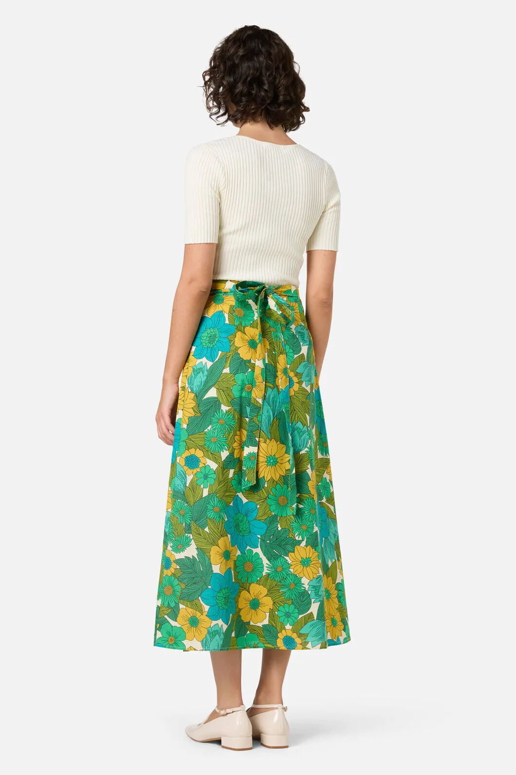 Nellie 70's Floral Wrap Skirt sold by Modcloth product image thumbnail 5