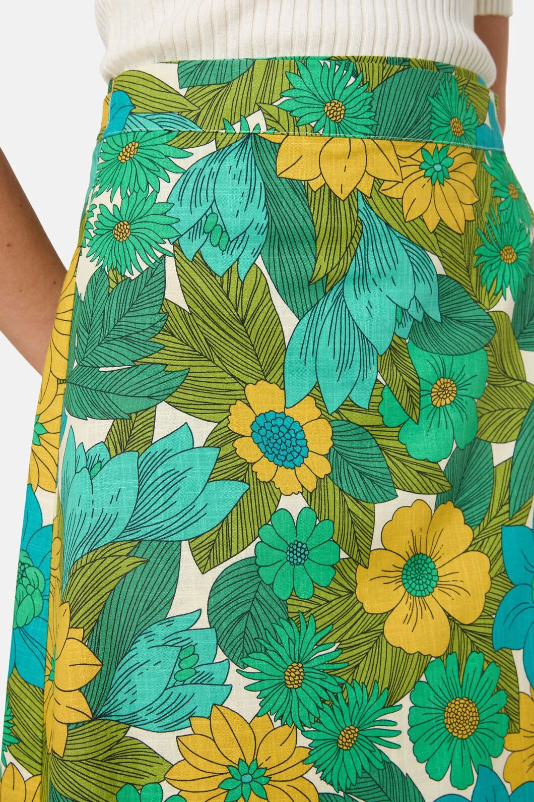 Nellie 70's Floral Wrap Skirt sold by Modcloth product image thumbnail 2