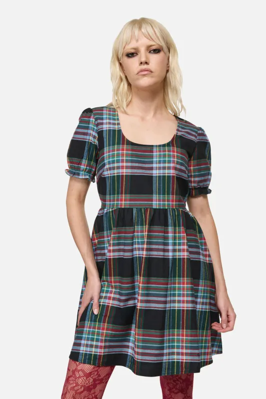 Hermit Goth Tartan Mini Dress made by Modcloth