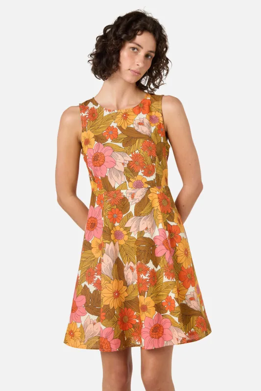 Nellie 70's Floral Mini Dress made by Modcloth