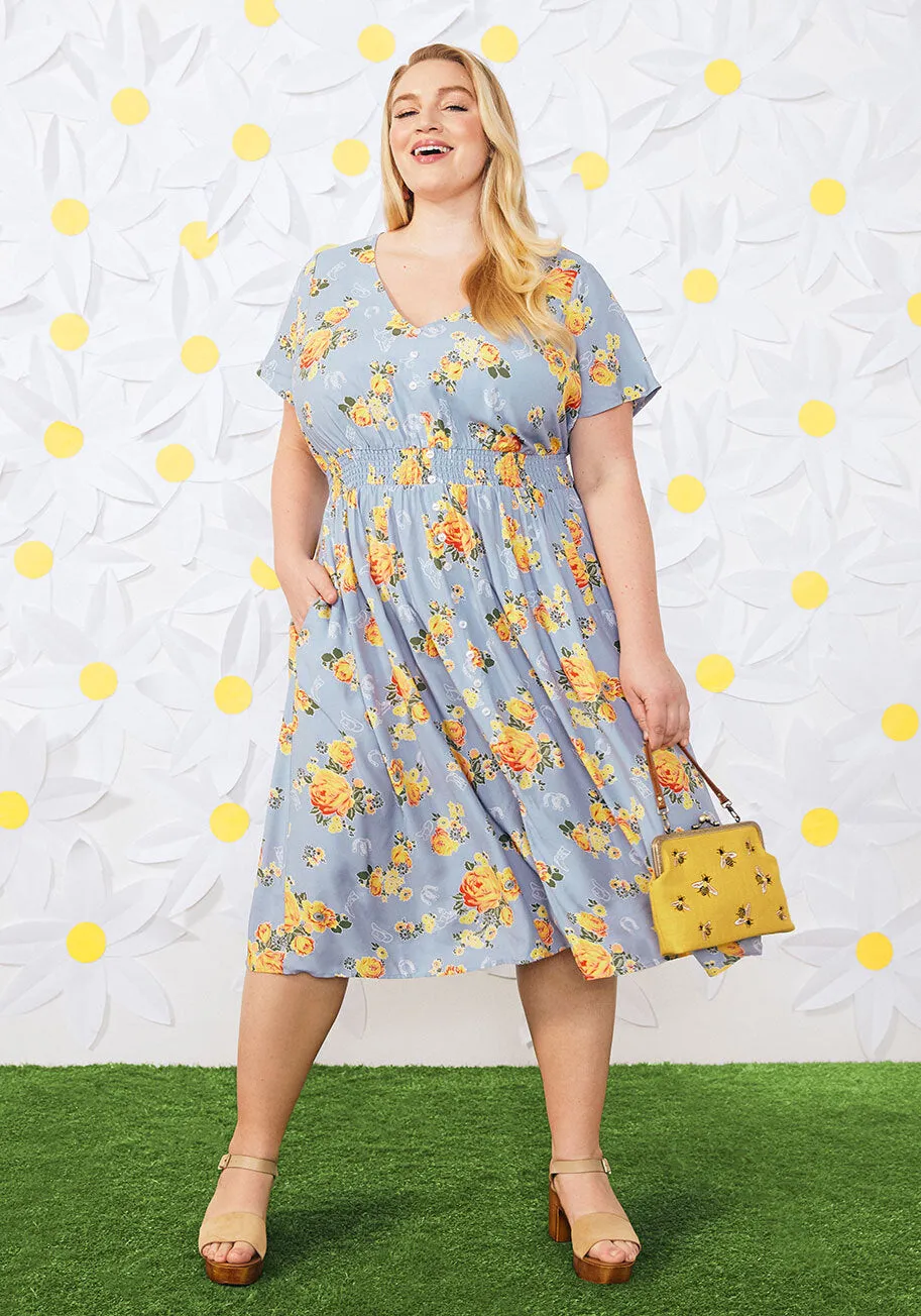 Inspired Anytime Midi Dress sold by Modcloth