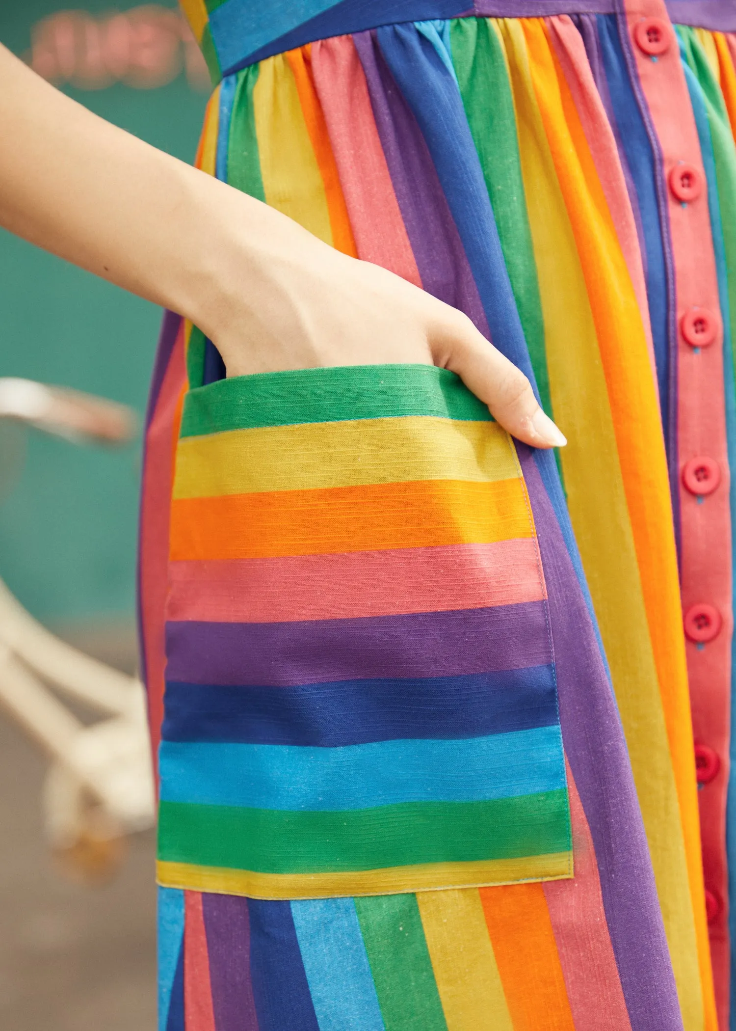 More Is More Rainbow Stripe Dress sold by Modcloth product image thumbnail 2