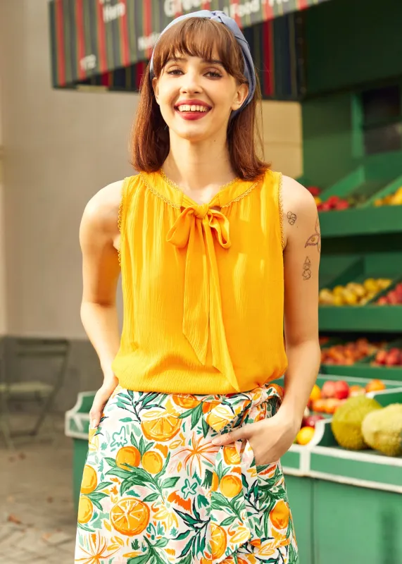 Picnic Perfect Tie-Neck Top sold by Modcloth