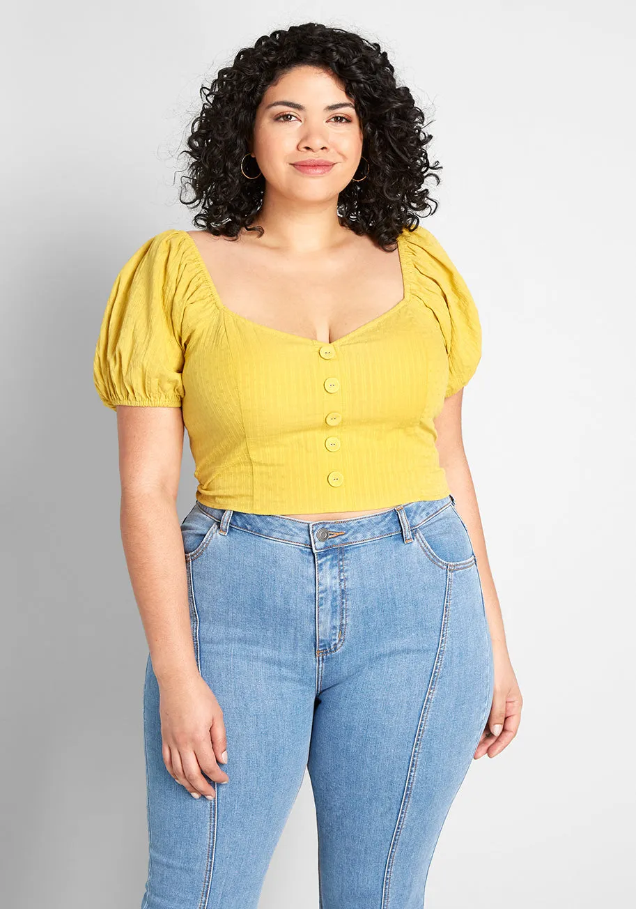 Prairie Much So Puff Sleeve Top sold by Modcloth product image thumbnail 5