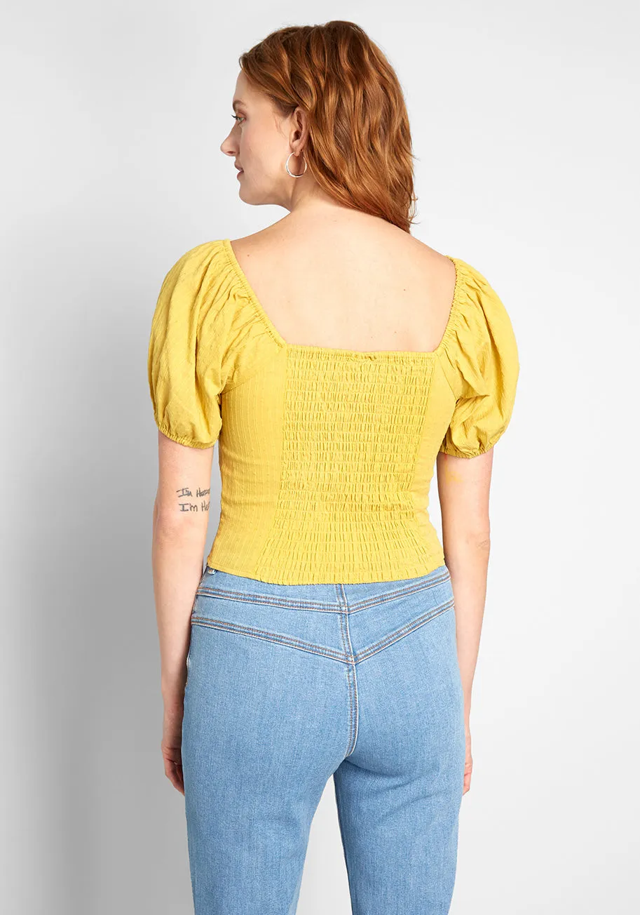 Prairie Much So Puff Sleeve Top sold by Modcloth product image thumbnail 2