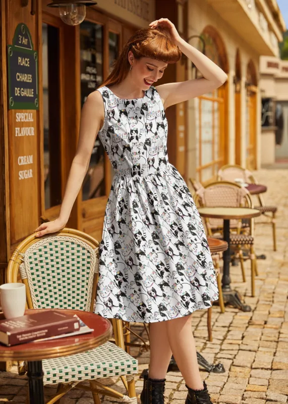Fabulous Felines Vintage Dress sold by Modcloth