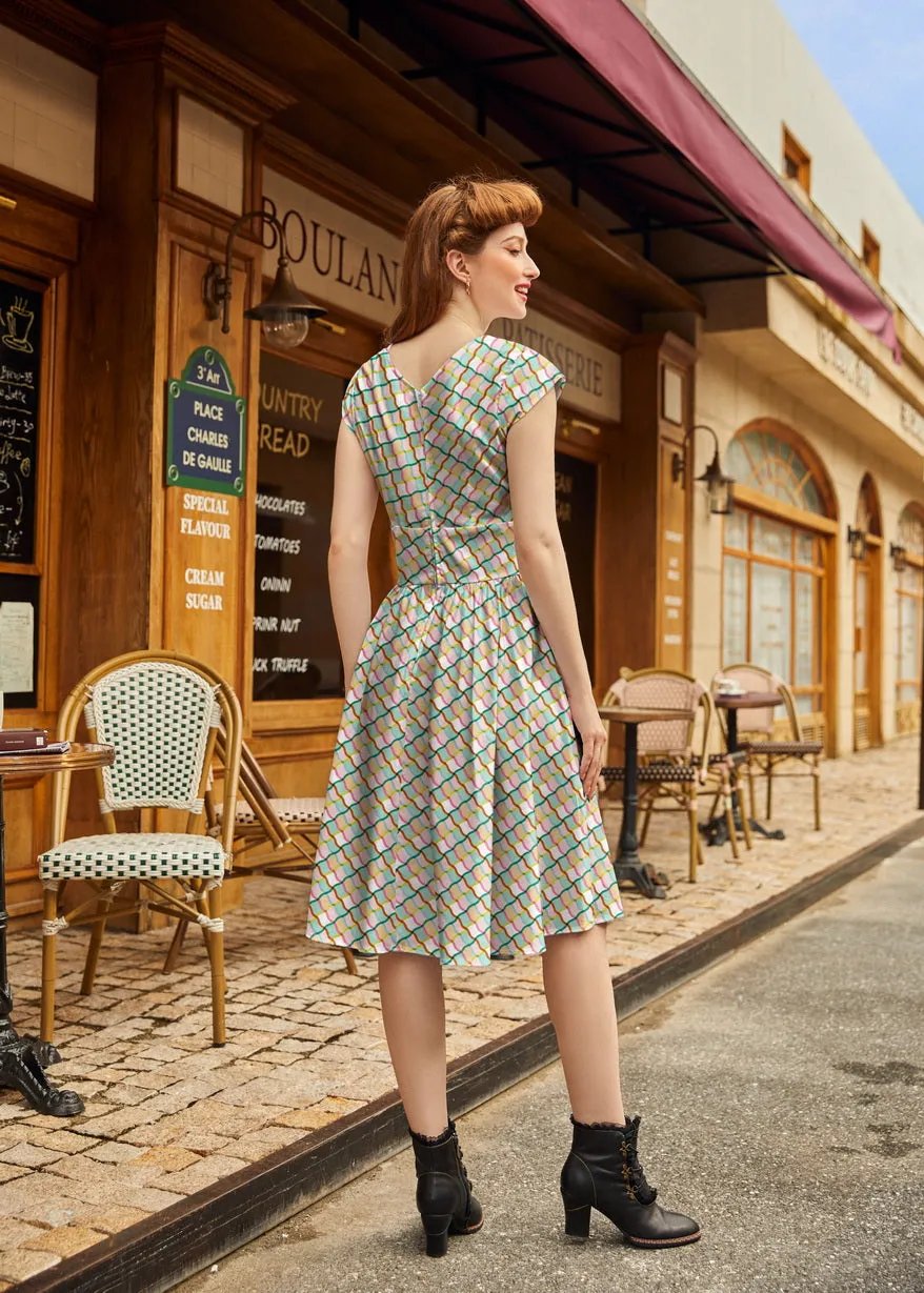 Greta Surplice Dress Squiggly sold by Modcloth product image thumbnail 3