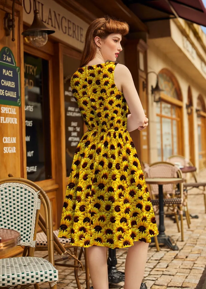 Vintage Style Midi Dress Sunflowers sold by Modcloth product image thumbnail 3
