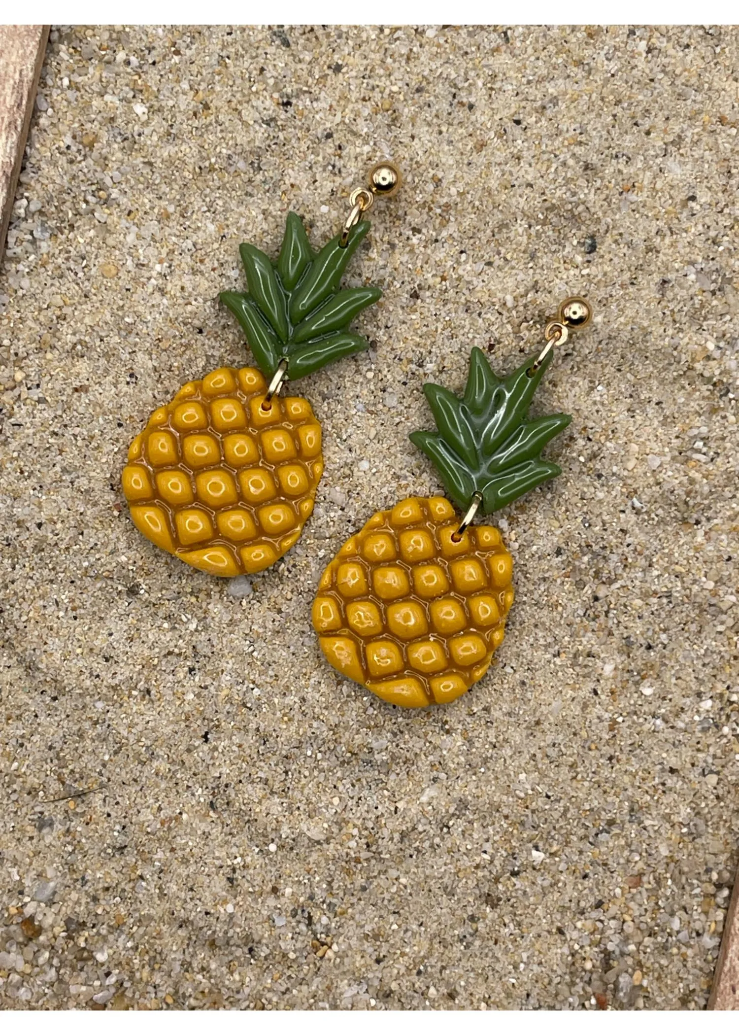 Pineapple Fruit Dangle Earrings sold by Modcloth