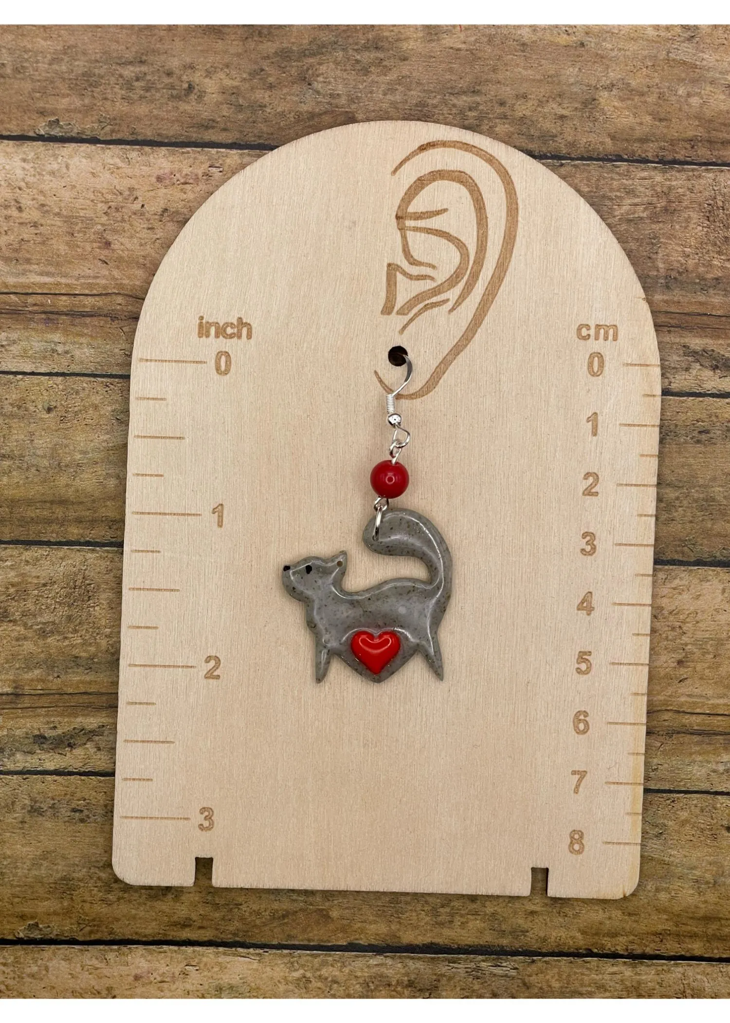 Grey Prancing Cat Lover Earrings sold by Modcloth product image thumbnail 2