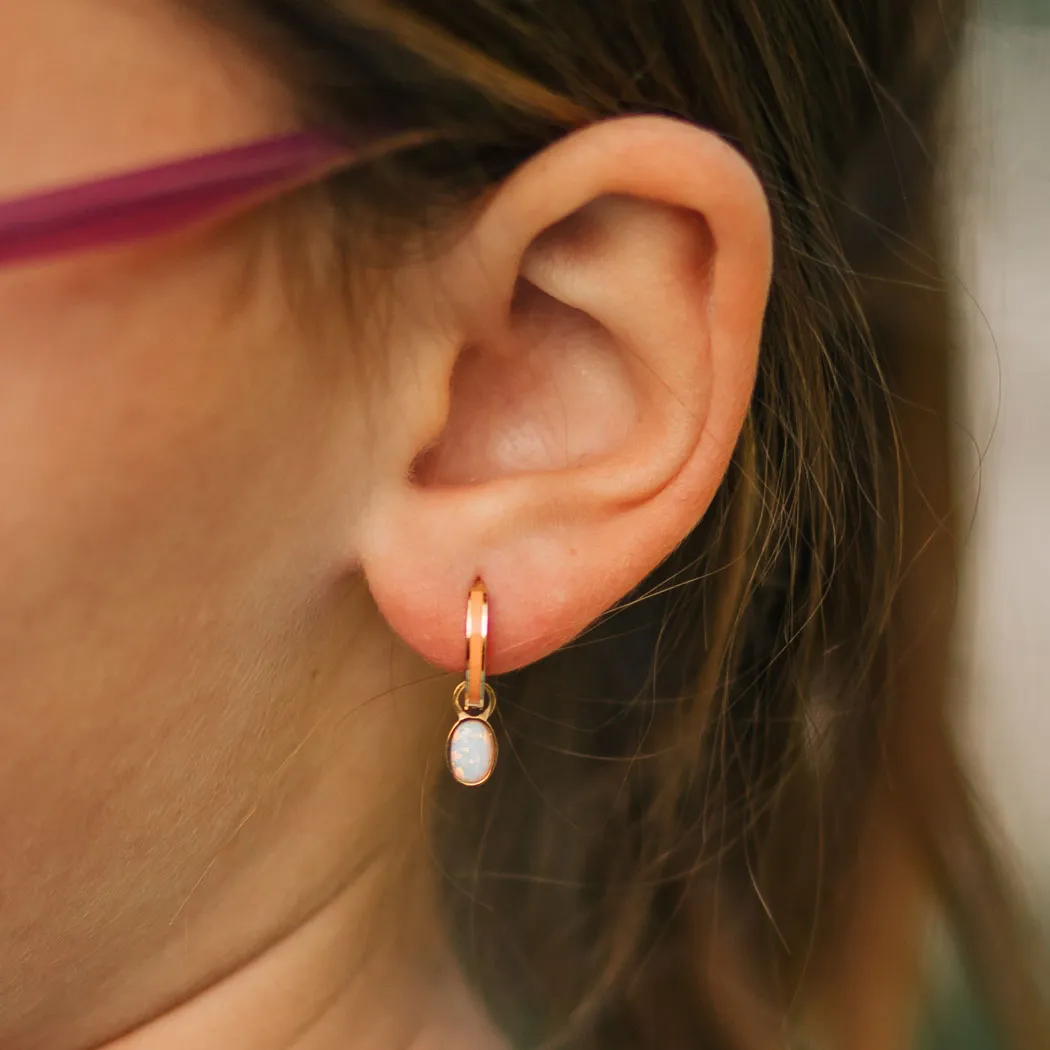 Opal Huggie Hoop Charms sold by Modcloth product image thumbnail 3