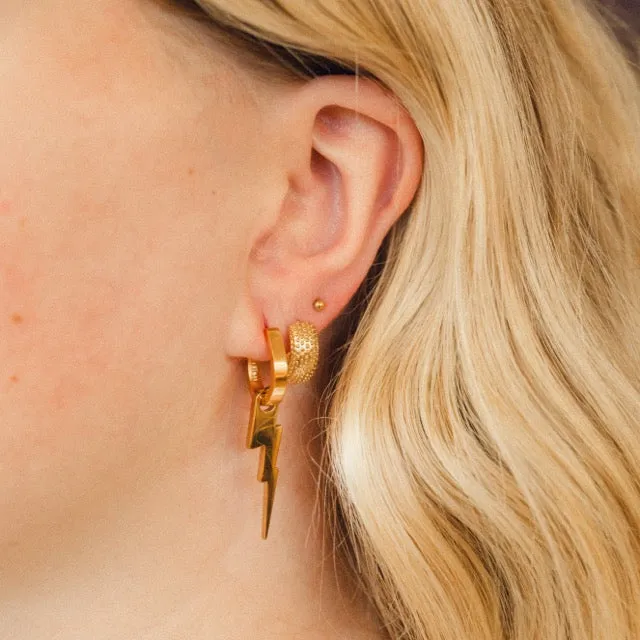 Lightning Bolt Huggie Hoop Charms sold by Modcloth product image thumbnail 3