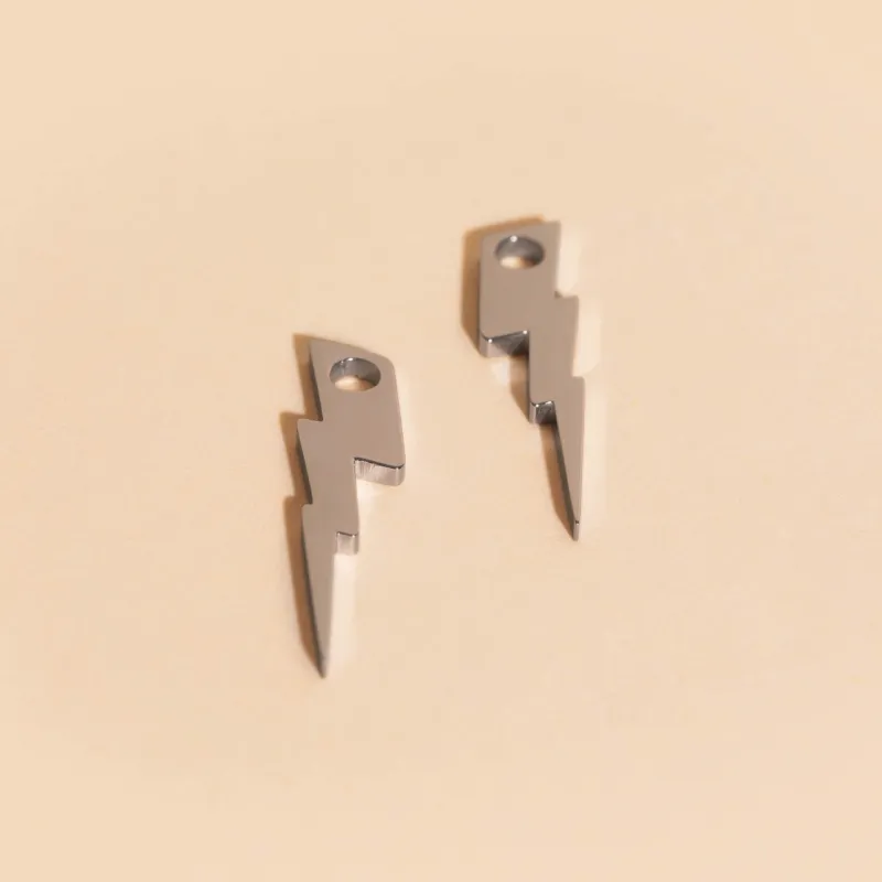 Lightning Bolt Huggie Hoop Charms sold by Modcloth