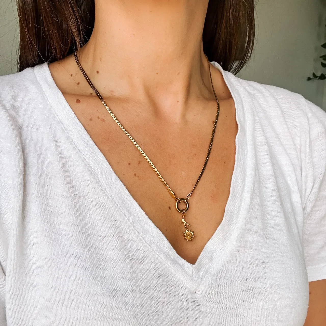 July Lily Birth Flower Necklace Charm sold by Modcloth product image thumbnail 4