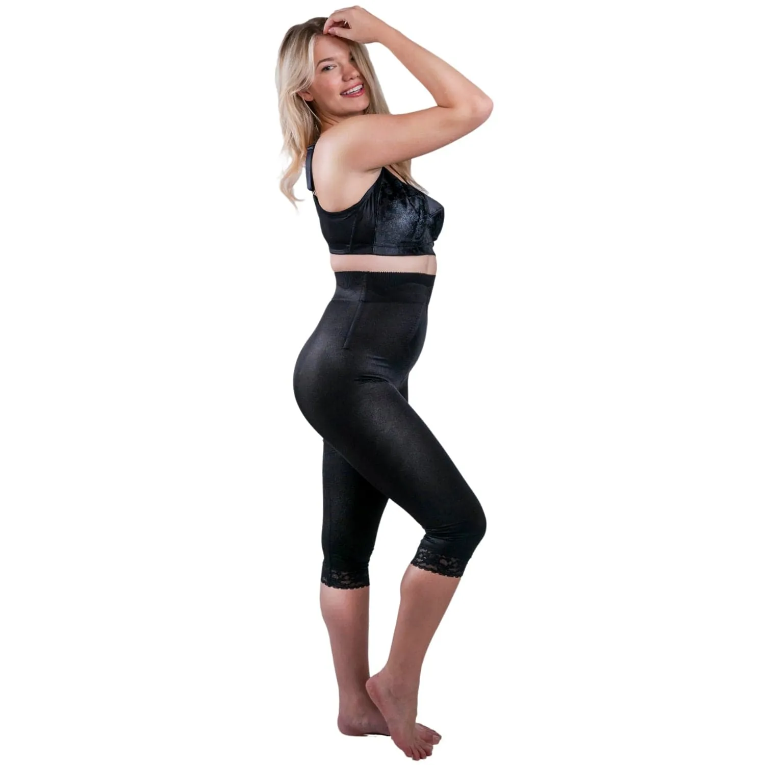 Style 6266 | High Waist Capri Pant Liner with Tummy Control Satin Panel | Memory Compression Fabric | Medium Support sold by Modcloth product image thumbnail 5