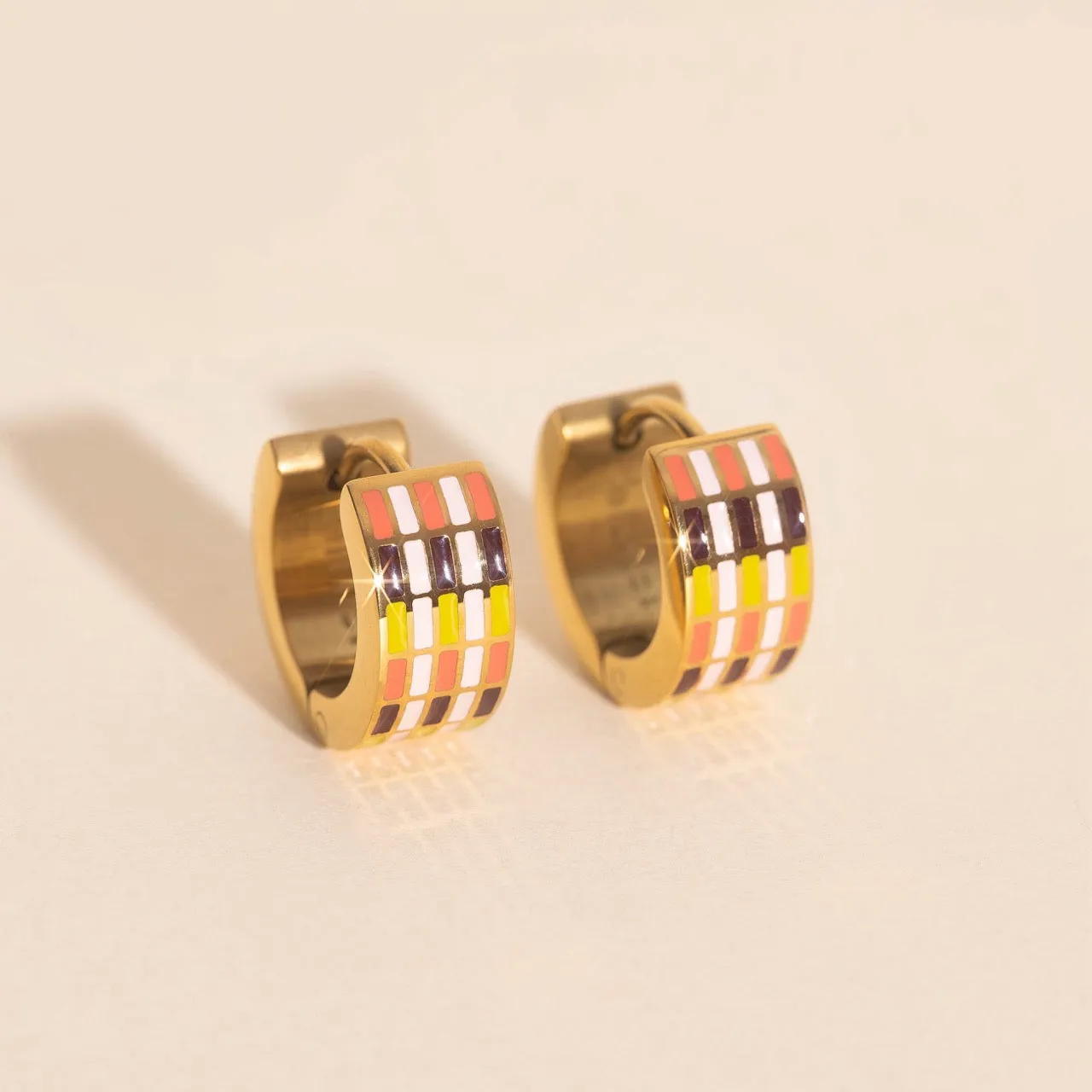 Stitched Super Chunky Huggie Hoop Earrings sold by Modcloth