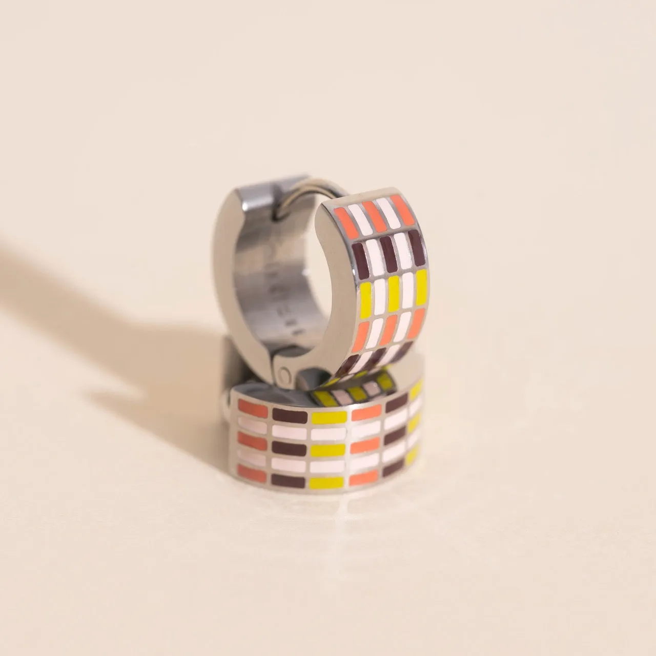 Stitched Super Chunky Huggie Hoop Earrings sold by Modcloth product image thumbnail 4