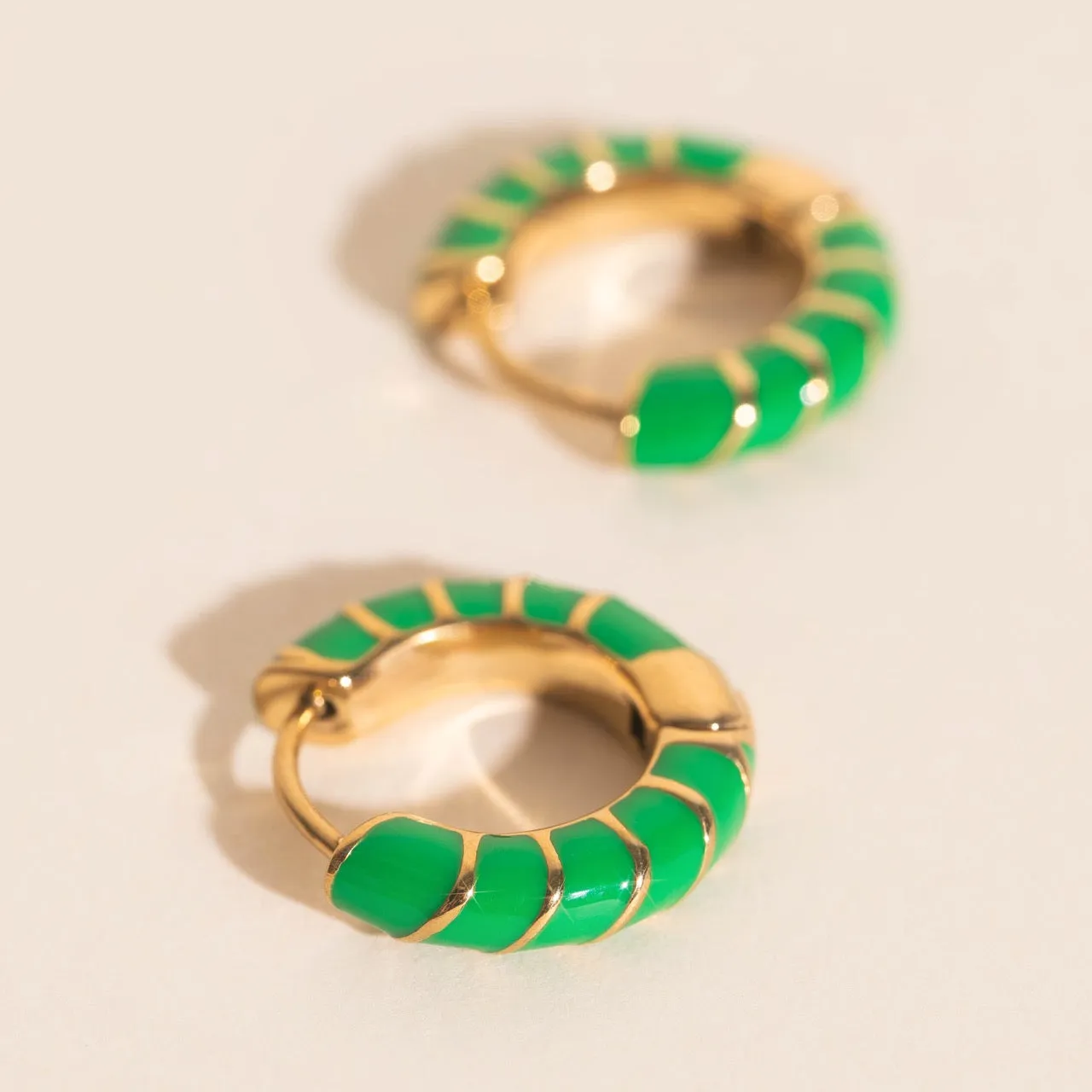 Color Chunky Rounded Huggie Hoop Earrings sold by Modcloth product image thumbnail 5