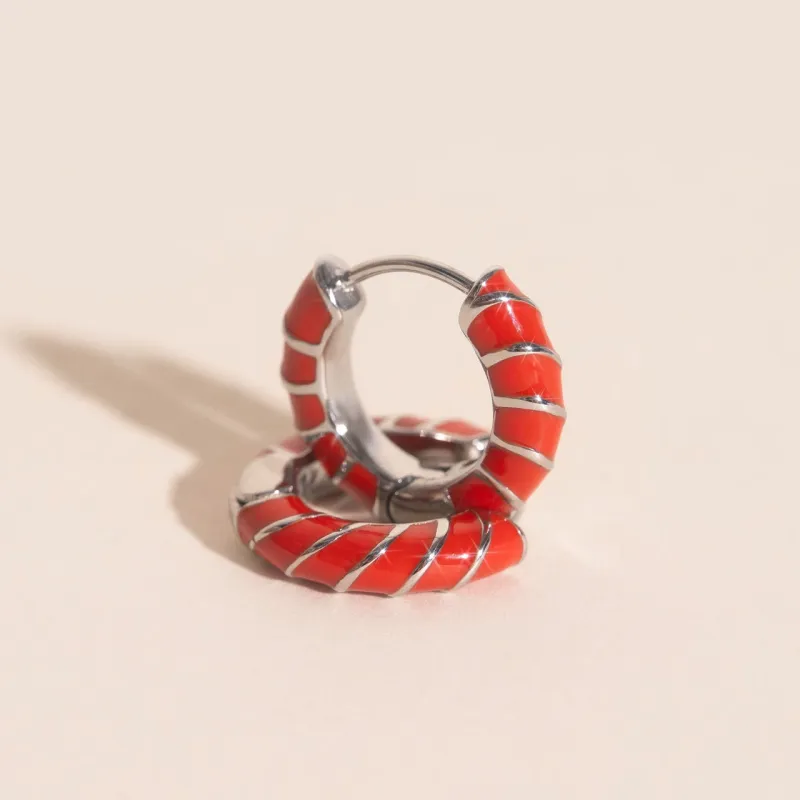Color Chunky Rounded Huggie Hoop Earrings sold by Modcloth