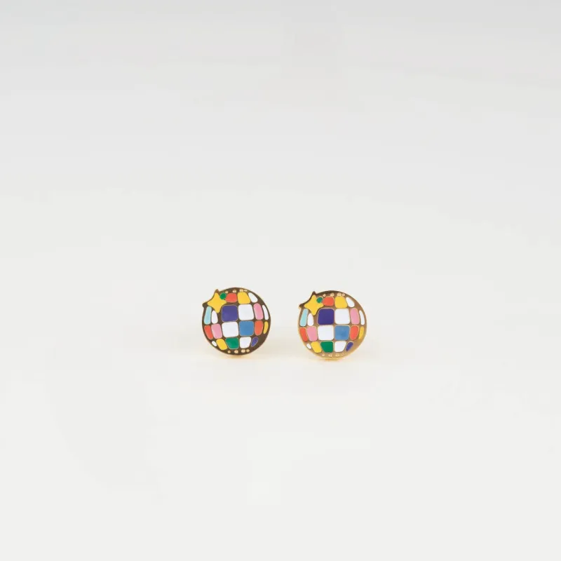 Disco Ball Stud Earrings sold by Modcloth