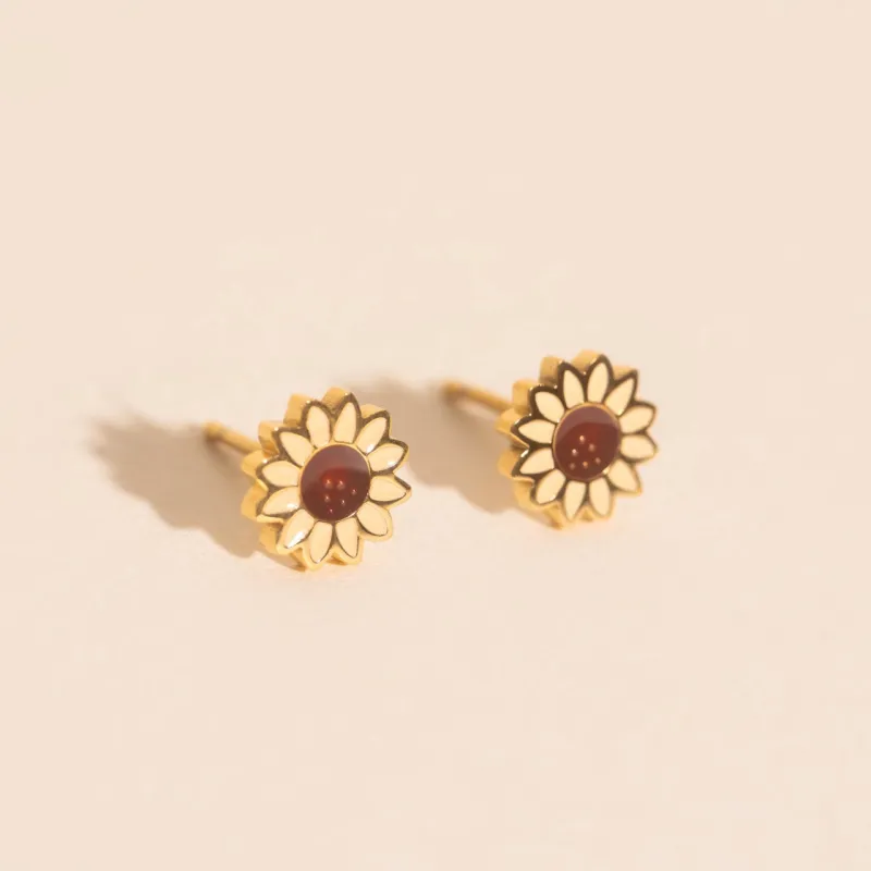 Sunflower Stud Earrings sold by Modcloth