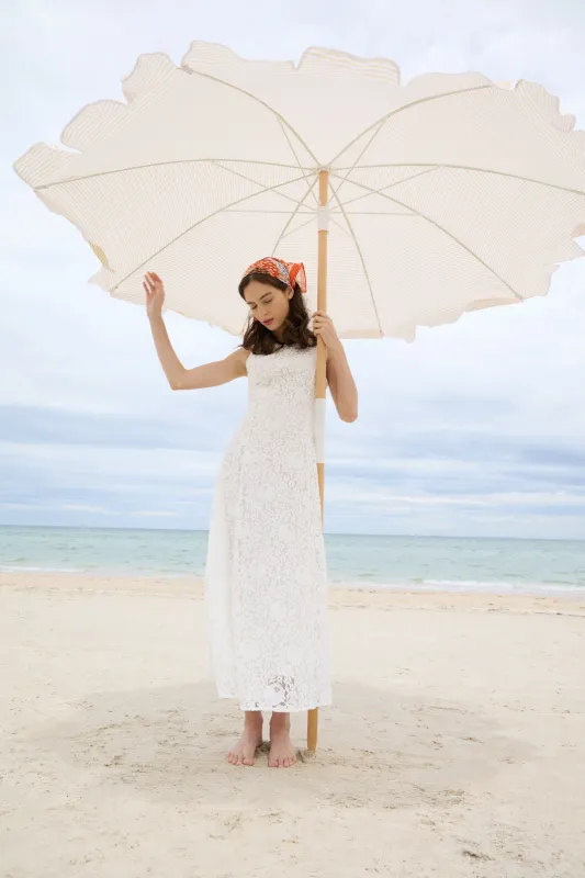 Dreamy White Lace Midi Dress sold by Modcloth