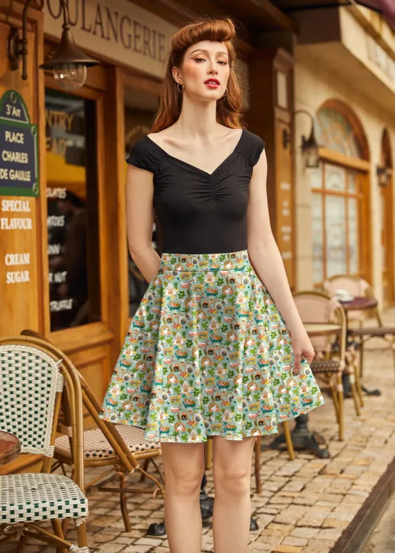 Cats & Plants Skater Skirt sold by Modcloth