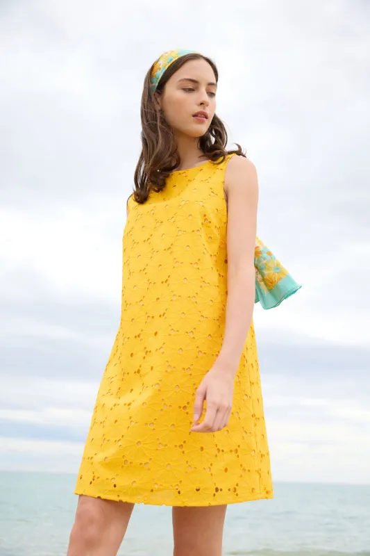 Daisy Broiderie Shift Dress sold by Modcloth
