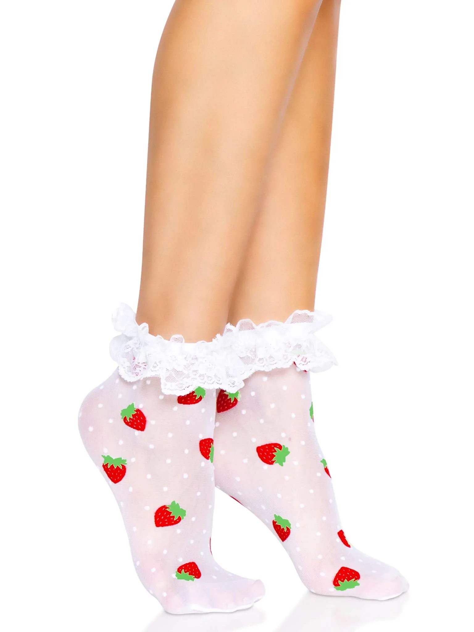 Strawberry Ruffle Anklets sold by Modcloth product image thumbnail 5