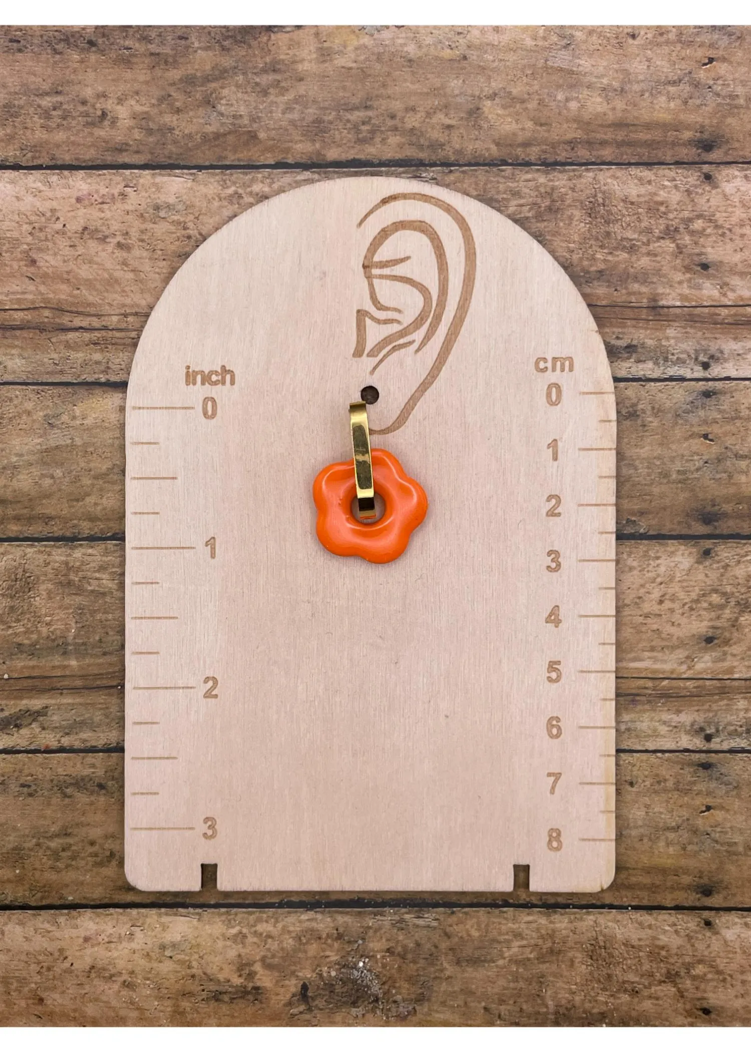 Mod Flower Huggie Hoop Earrings sold by Modcloth product image thumbnail 2