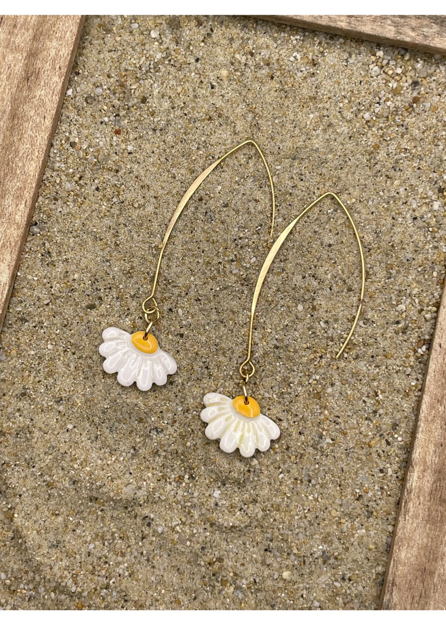 Spring Fling White Daisy Earrings sold by Modcloth product image thumbnail 3