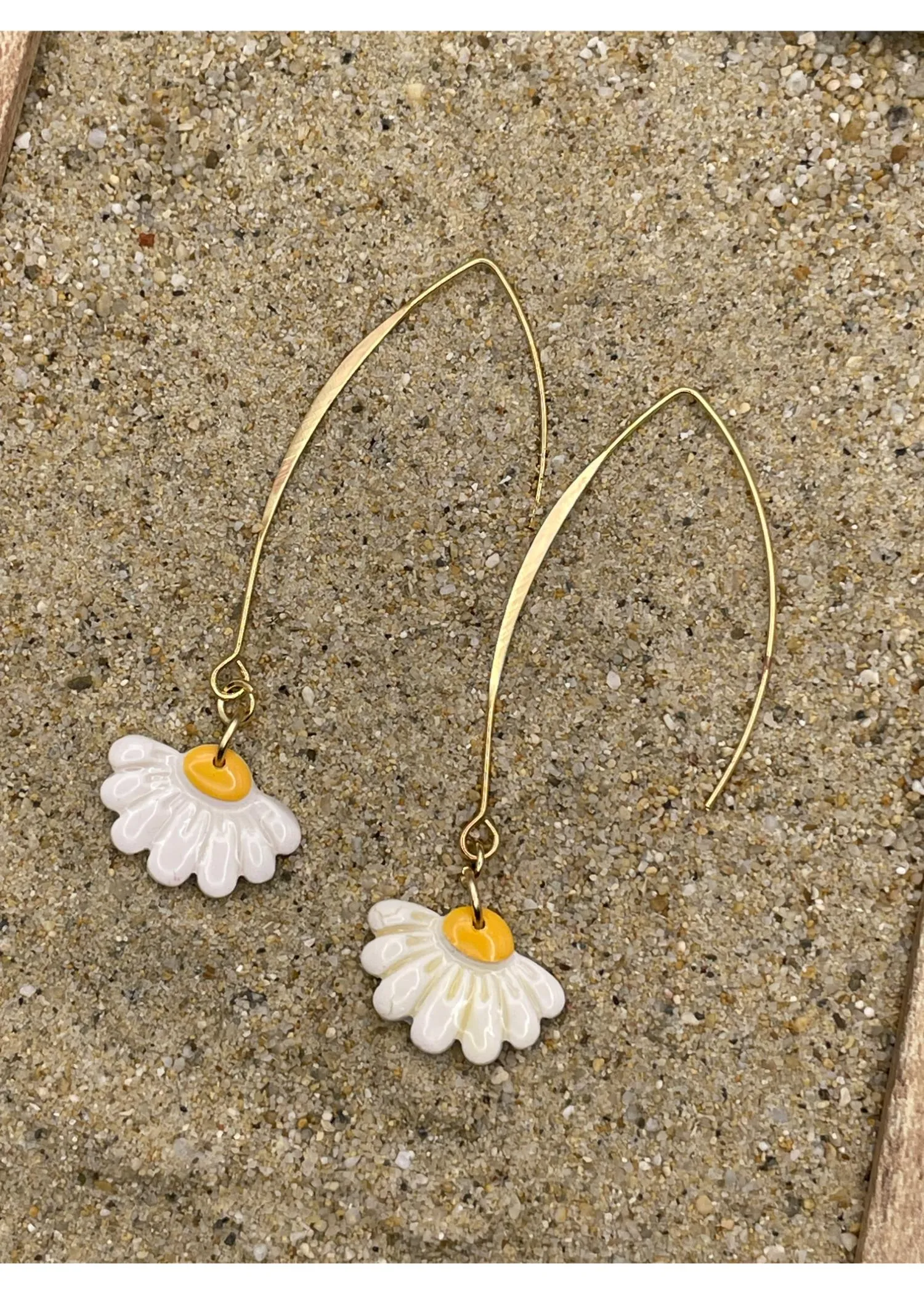Spring Fling White Daisy Earrings sold by Modcloth