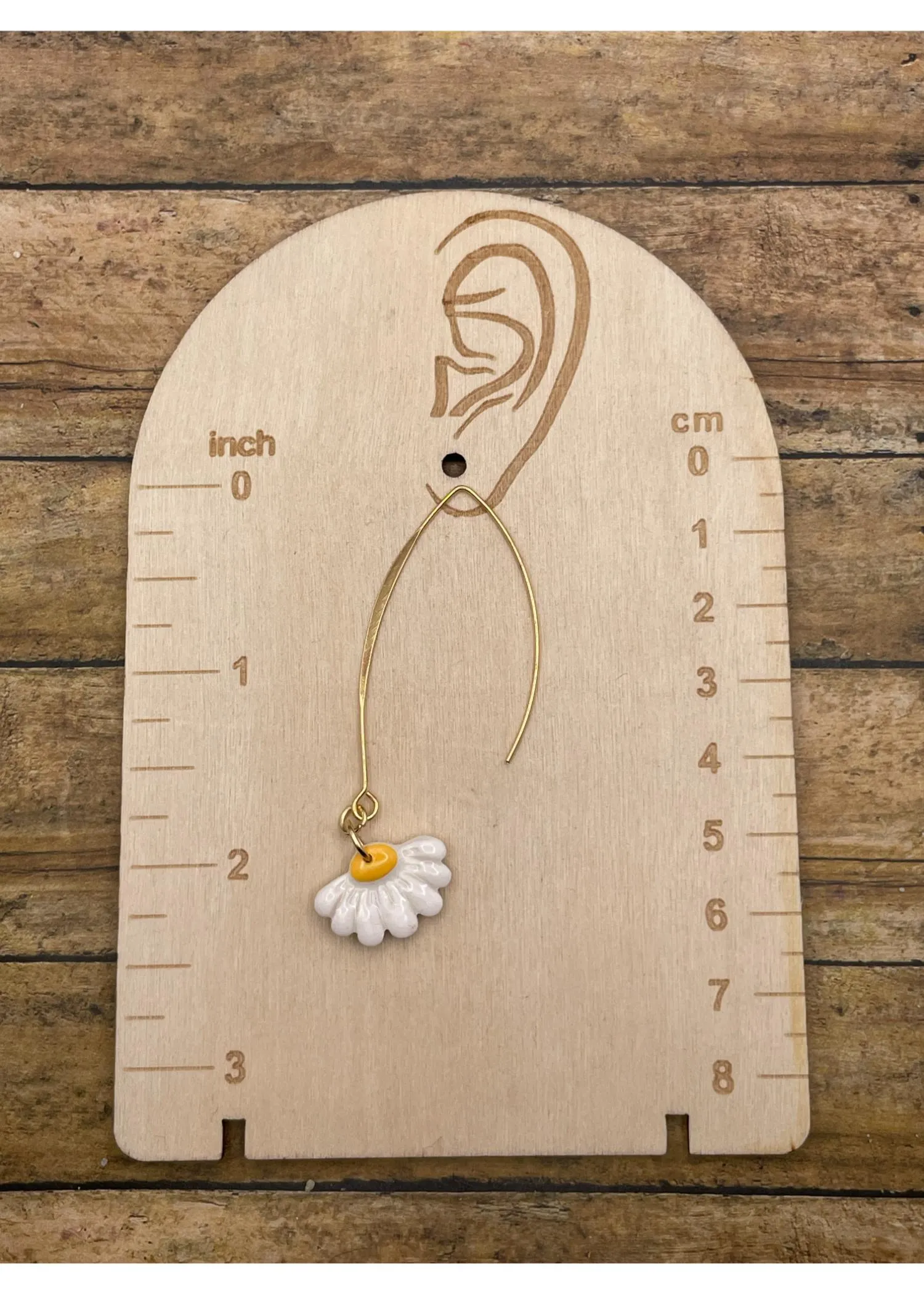 Spring Fling White Daisy Earrings sold by Modcloth product image thumbnail 2
