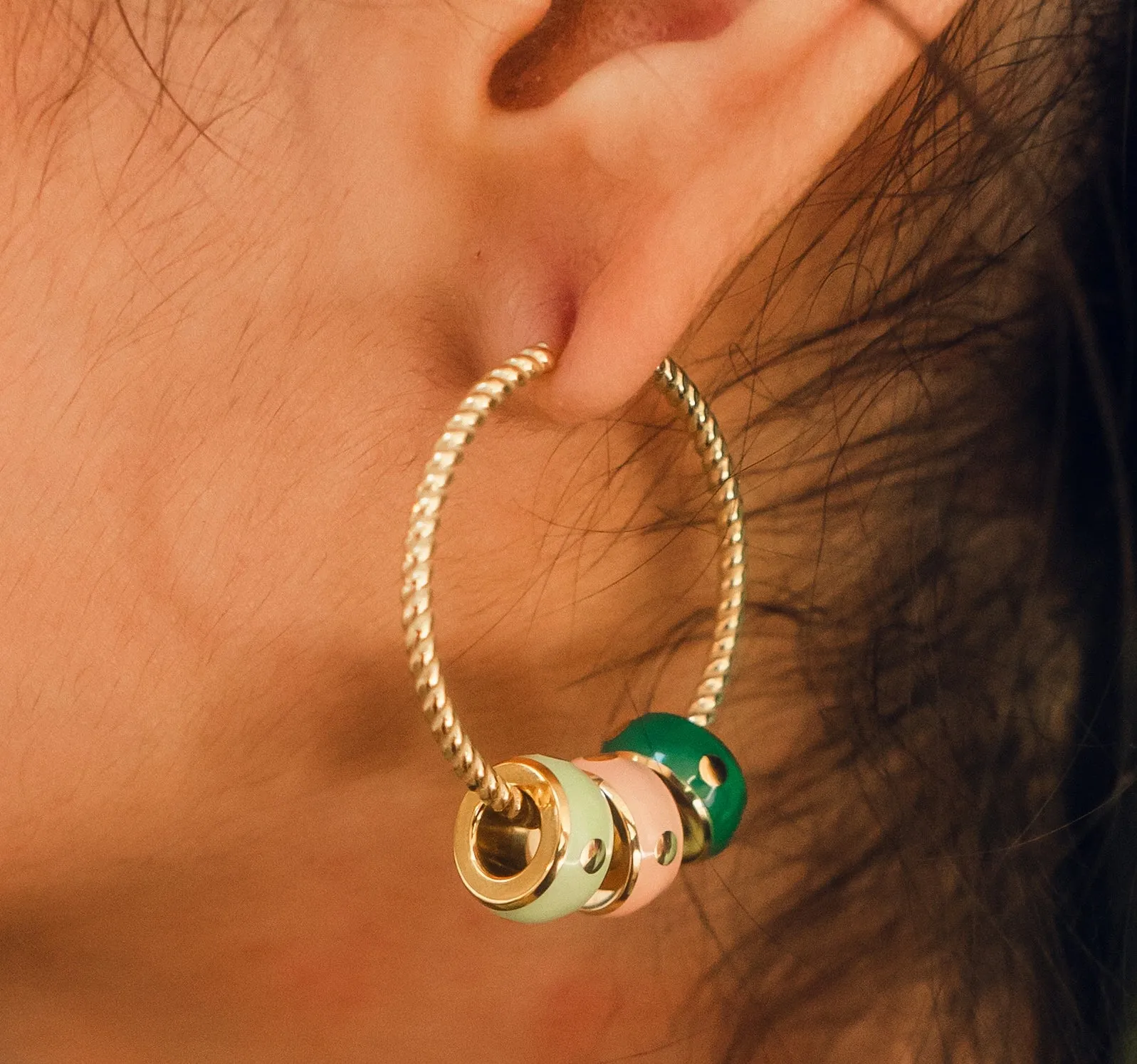 Color Pop Chunky Huggie Hoop Charms sold by Modcloth product image thumbnail 5