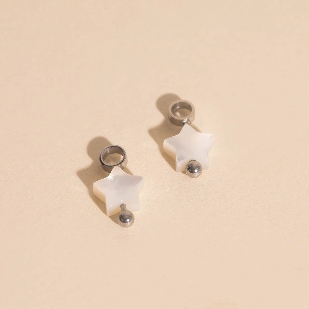 Iridescent Bead Star Huggie Hoop Charms sold by Modcloth product image thumbnail 5