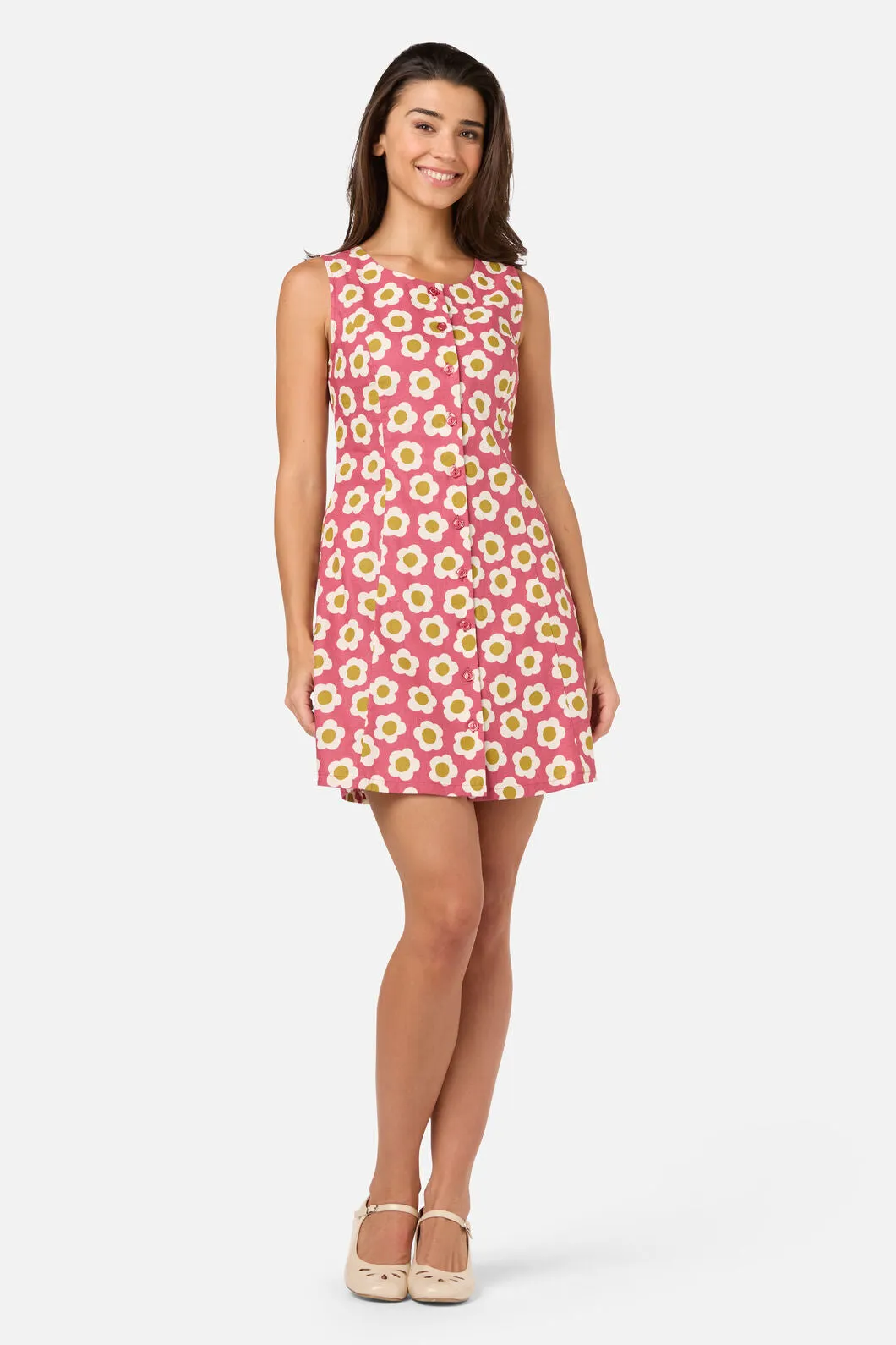 Janie 60'S Button Mini Dress sold by Modcloth product image thumbnail 2