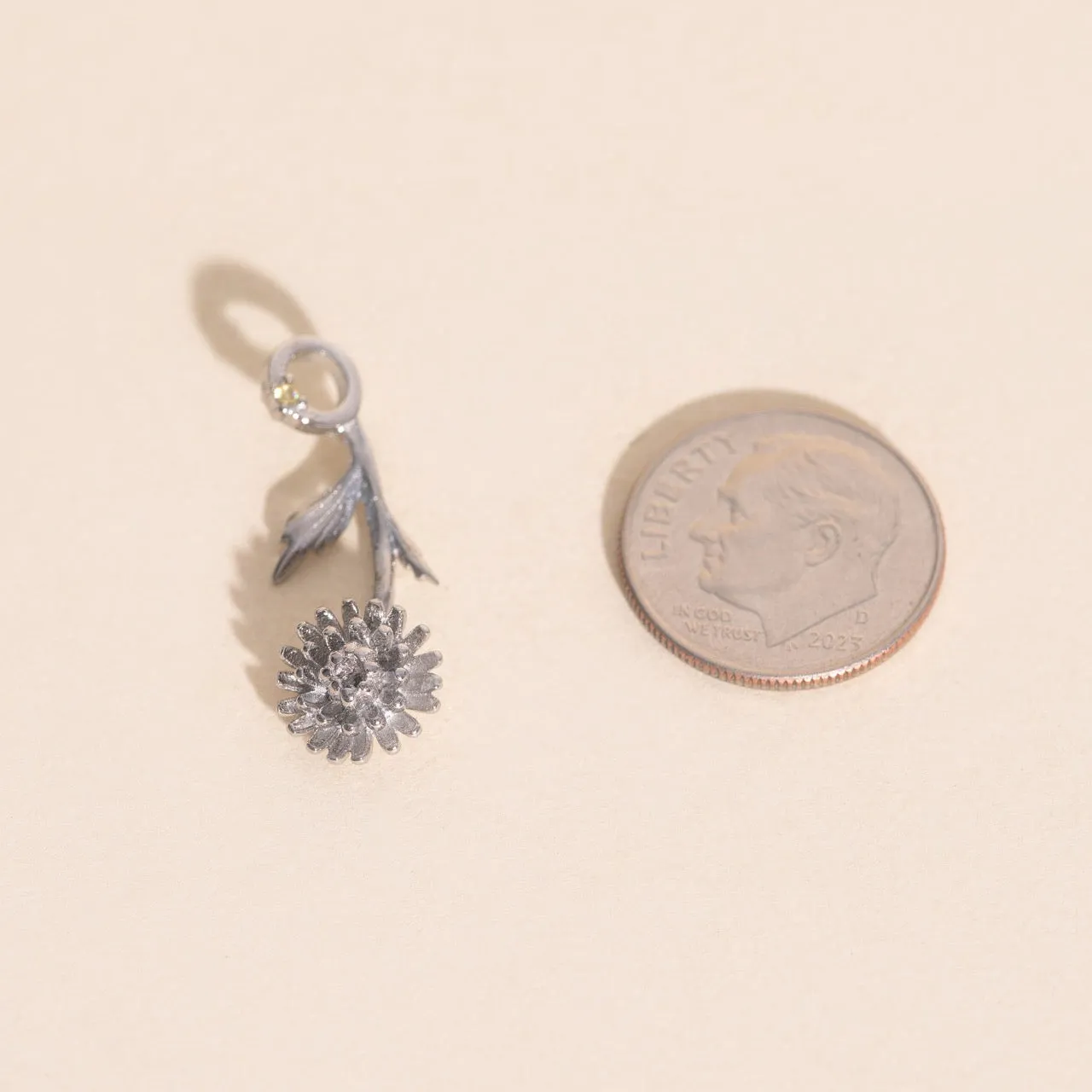 November Chrysanthemum Birth Flower Necklace Charm sold by Modcloth product image thumbnail 5