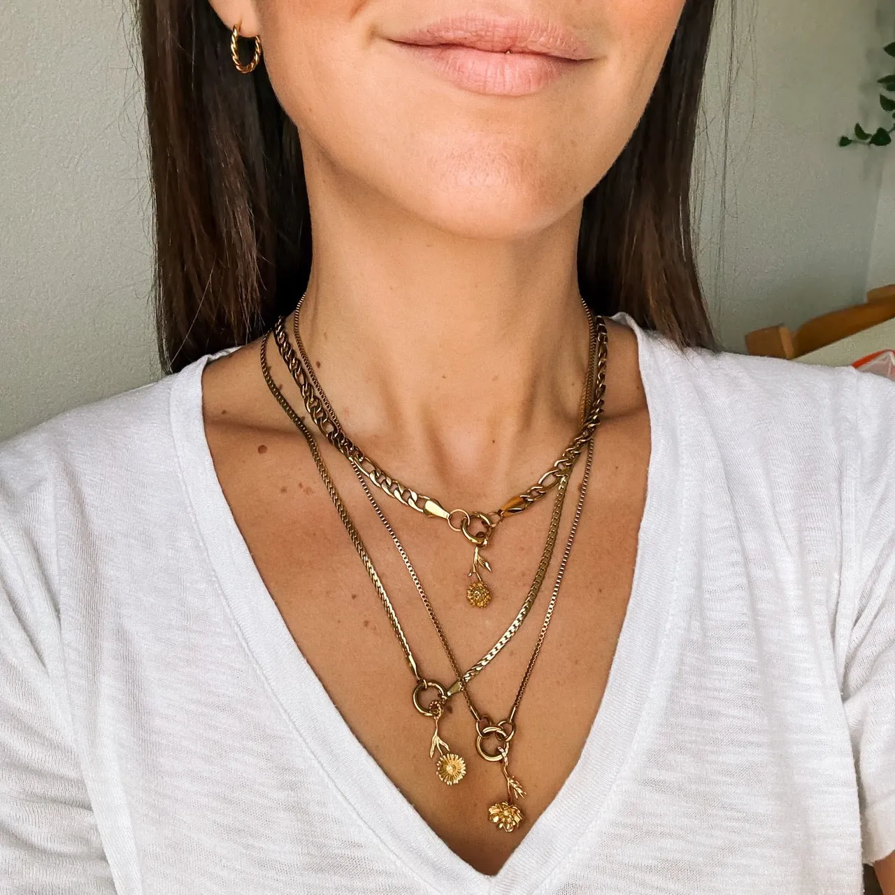 November Chrysanthemum Birth Flower Necklace Charm sold by Modcloth product image thumbnail 3