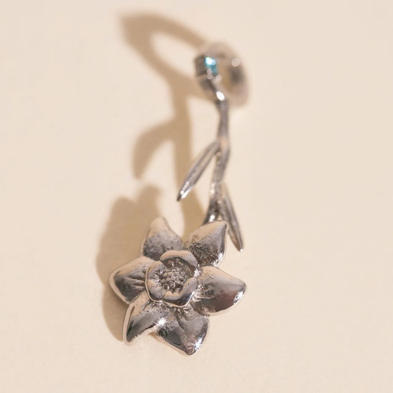 March Daffodil Birth Flower Necklace Charm sold by Modcloth